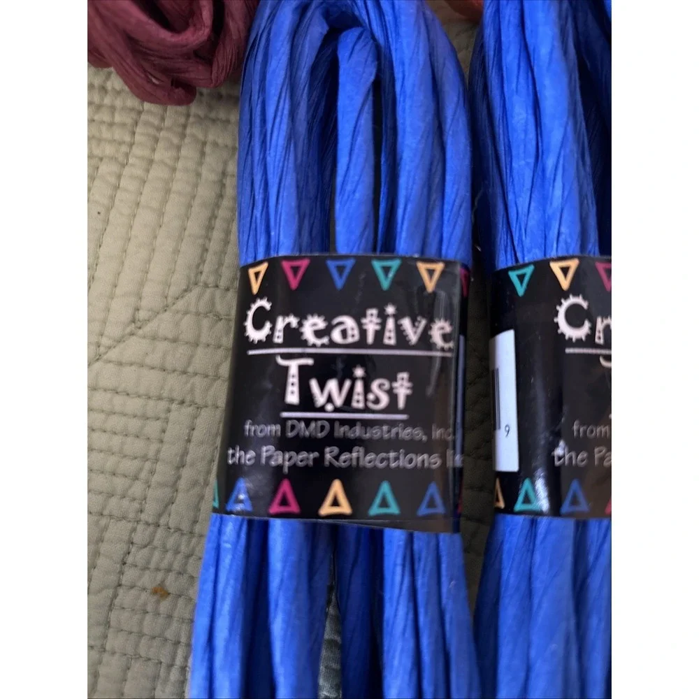 Vintage Creative Twist Paper Ribbon Lot of 12 Various Colors 6 Yards Each Crafts